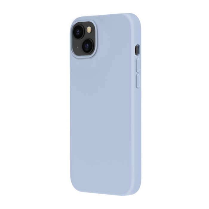 Coque antichoc en gel de silicone doux pour Apple iPhone 14 Plus, Bleu Lilas