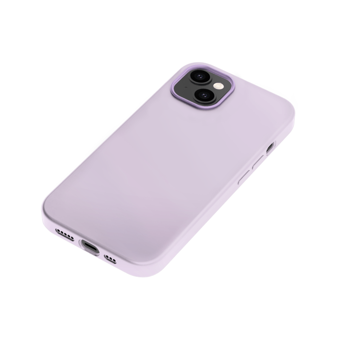 Coque antichoc en gel de silicone doux pour Apple iPhone 14 Plus, Orchid&eacute;e Pastel