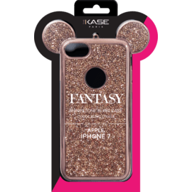 Coque Bling Strass Fantaisie Pour Apple iPhone 7, Or Rose