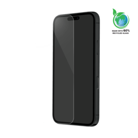 Protecteur d'écran en verre trempé de qualité supérieure (60% verre trempé recyclé) pour Apple iPhone 17 Pro, Transparent