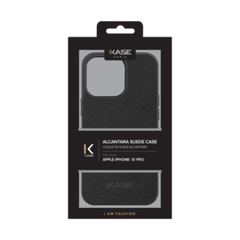 Coque en Su&egrave;de Alcantara pour Apple iPhone 13 Pro, Minuit Noir