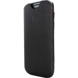 Etui avec Pochettes CB pour Samsung Galaxy S4, cuir de Veau Shrunken Noir