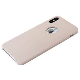 Coque en Gel de Silicone Doux pour Apple iPhone X, Rose Sable