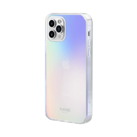 (O) Coque hybride invisible iridescente pour Apple iPhone 12/12Pro, Iridescente