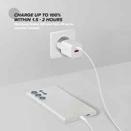 Chargeur mural double port GaN Supreme Power 33W (PPS), Blanc