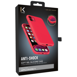 Anti-Shock Soft Gel Silicone Case for Apple iPhone 11, Fiery Red