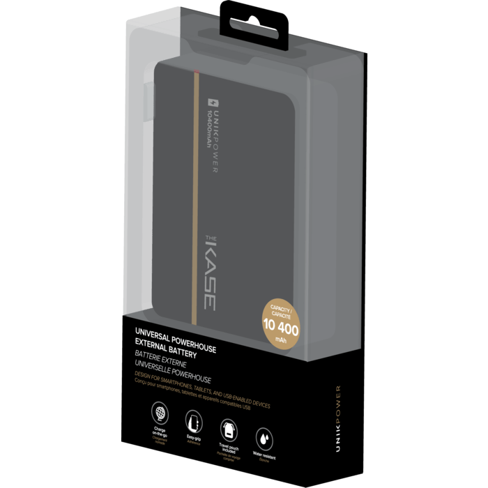 Batterie ExternePowerHouse Universelle, 10400 mAh, Noir