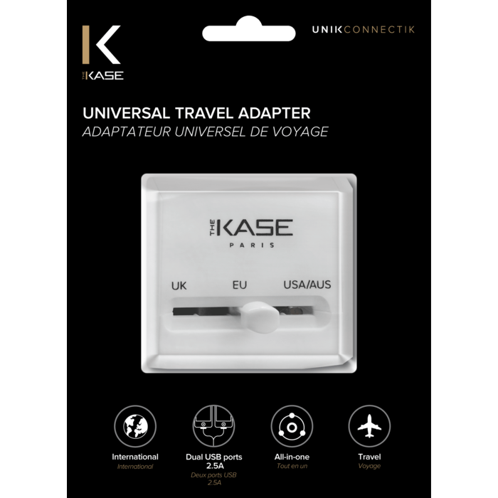 Adapteur de voyage (universel), Glacier Blanc
