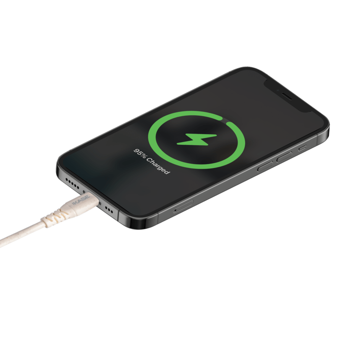 Cavo Vegan Bio Apple MFi certificato da USB-C a Lightning Charge / Sync (1M), Beige
