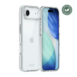 Coque hybride invisible fabriqu&eacute;e &agrave; 83 % de plastique recycl&eacute; pour Apple iPhone Air, transparente