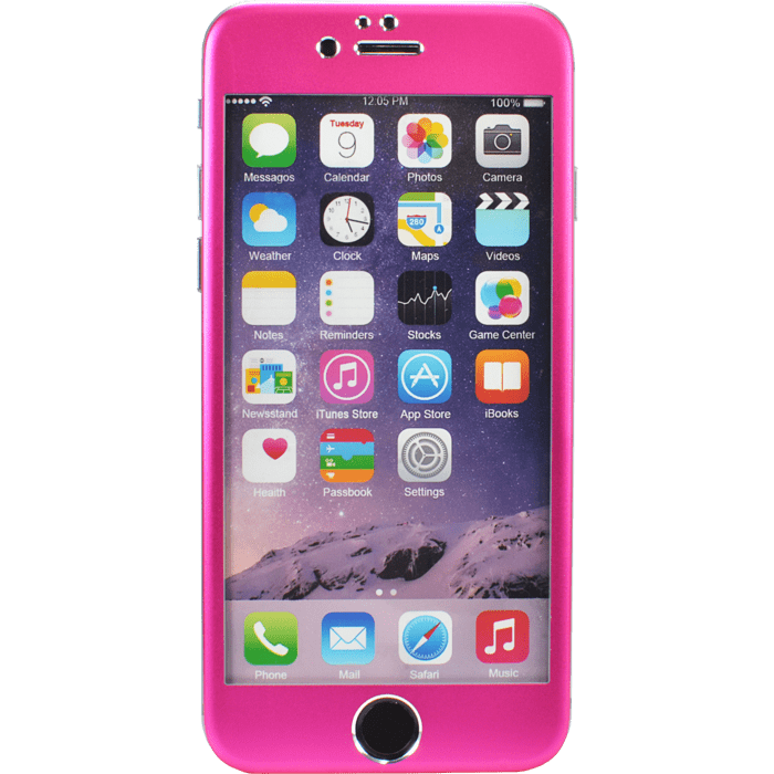 Protection d'&eacute;cran en Alliage de Titane et verre tremp&eacute; pour Apple iPhone 6/6s, Rose