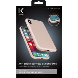 Coque antichoc en gel de silicone doux pour Apple iPhone XS Max, Rose Sable