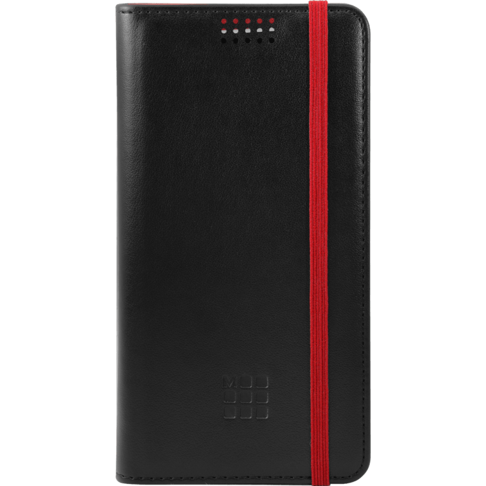 Moleskine Bicolour Coque clapet universelle pour Smartphone (4.6-5.2 pouce), Noir/Rouge