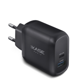 Case Universal PowerPort Speed LITE Quick Charge 18W Dual USB EU Wall Charger, Black