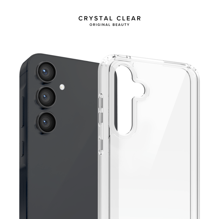 Coque hybride invisible fabriqu&eacute;e &agrave; 83 % de plastique recycl&eacute; pour Samsung Galaxy A55 5G 2024, transparente