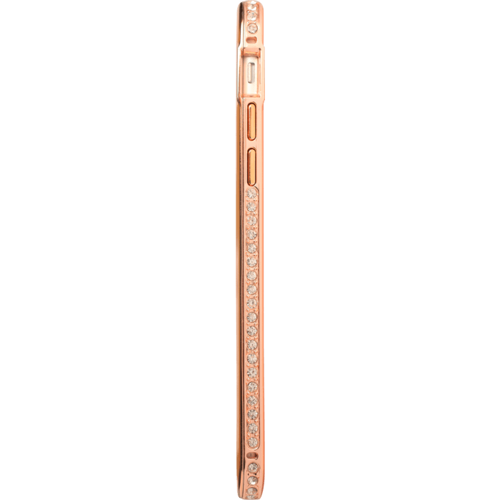 Bumper classique pour Apple iPhone 6/6s, contours strass, Or rose