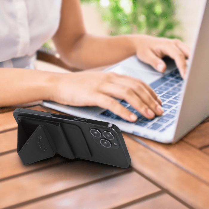 Support magn&eacute;tique et porte-cartes MagSnap, Noir minuit