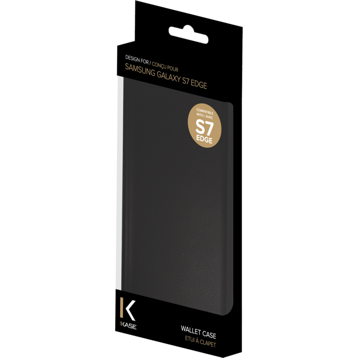 Etui &agrave; clapet pour Samsung Galaxy S7 Edge, Noir