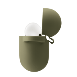 Coque Apple AirPods Pro en gel de silicone doux, Vert olive