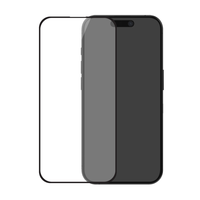 Protection d&rsquo;&eacute;cran antibact&eacute;rienne en verre tremp&eacute; ultra-r&eacute;sistant &agrave; bords incurv&eacute;s (60% verre tremp&eacute; recycl&eacute;) pour Apple iPhone 17 Pro, Noir