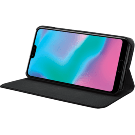 Coque clapet folio avec fente pour cartes & support pour Huawei Honor 10 Noir
