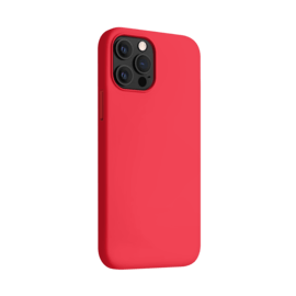(O) Coque antichoc en gel de silicone doux pour Apple iPhone 12/12 Pro, Rouge Ardent