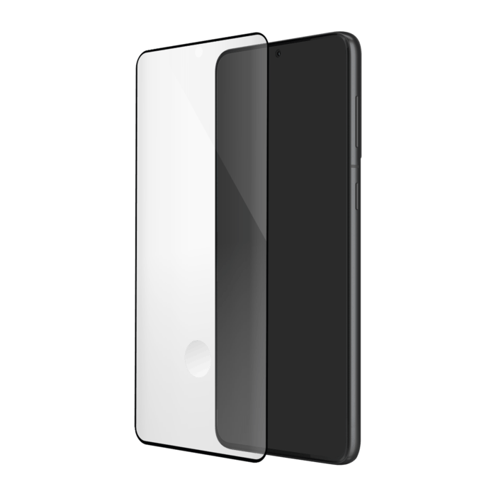 Protection d'&eacute;cran en verre tremp&eacute; incurv&eacute; bord &agrave; bord pour Samsung Galaxy S21+ 5G, noir