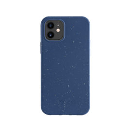 Coque antibact&eacute;rienne vegan bio 100 % z&eacute;ro d&eacute;chet pour Apple iPhone 12 mini, Bleu