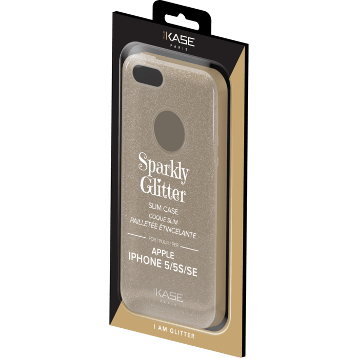 Slim shell frizzante paillettes per Apple iPhone 5 / 5s / SE, Oro