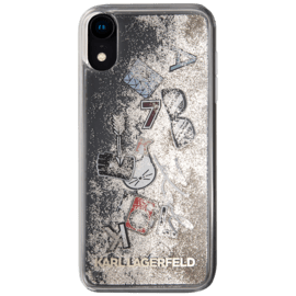 Karl Lagerfeld Iconic Bling Bling Coque pailletée pour Apple iPhone XR, Or