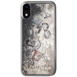 Karl Lagerfeld Iconic Bling Bling Coque paillet&eacute;e pour Apple iPhone XR, Or