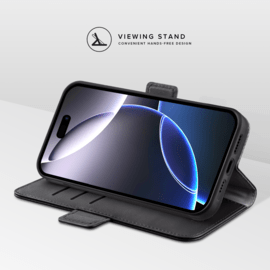 Etui & Coque robuste magn&eacute;tique 2-en-1 pour Apple iPhone 16 Pro Max, Noir Onyx