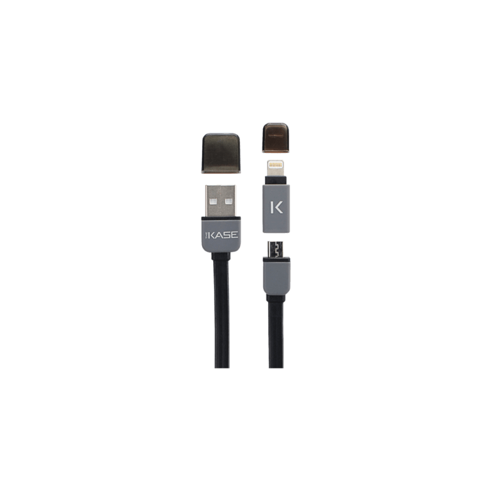 Câble 2-en-1 Lightning & micro USB, Noir