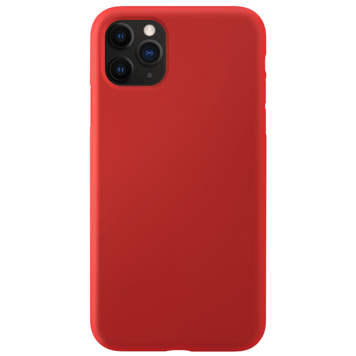 Coque antichoc en gel de silicone doux pour Apple  iPhone 11 Pro Max, Rouge Ardent