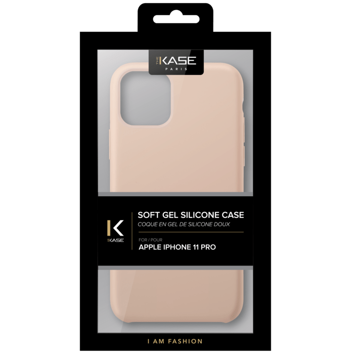 Coque en Gel de Silicone Doux pour Apple iPhone 11 Pro, Rose Sable