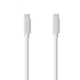 Chargeur mural PowerPort Speed LITE 20 W double USB UE + câble de charge/synchronisation rapide USB-C vers USB-C, blanc