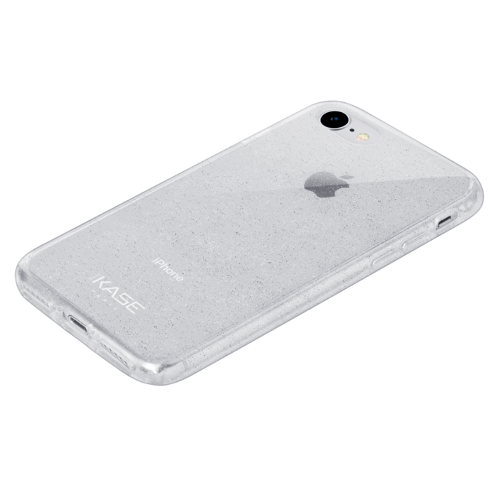 Coque hybride &eacute;tincelante invisible pour iPhone Apple 7/8/SE 2020/SE 2022, Transparente
