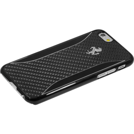 Ferrari Experience coque carbone veritable & aluminium pour Apple iPhone 6/6s, Noir