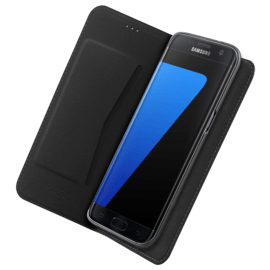 Etui et Coque slim magnétique 2-en-1 GEN 2.0 pour Samsung Galaxy S7 Edge, Noir