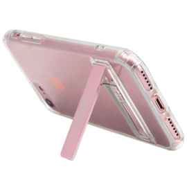 Coque Slim Invisible avec support pour Apple iPhone 6/6s/7/8/SE 2020, Or Rose