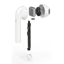 &Eacute;couteurs sans fil Sonik Lite On-Ear avec bo&icirc;tier de chargement, Blanc brilliant