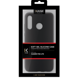 Coque en Gel de Silicone Doux pour Huawei P30 Lite, Noir satin