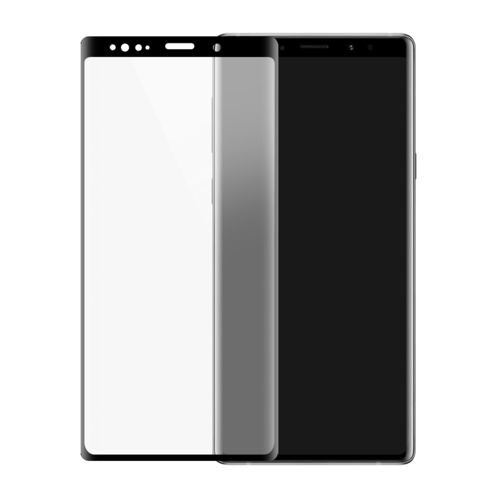 Protection d&rsquo;&eacute;cran &eacute;lite en verre tremp&eacute; bord &agrave; bord incurv&eacute; pour Samsung Galaxy Note 9, Noir
