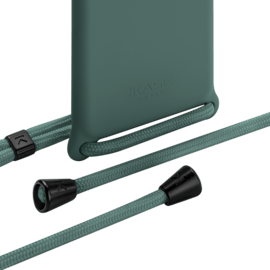 Coque en gel de silicone doux en bandouli&egrave;re pour Apple iPhone 11 Pro, Vert mousse