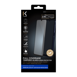 Protection d'&eacute;cran en verre tremp&eacute; (60% verre tremp&eacute; recycl&eacute;) pour Samsung Galaxy A25 5G/ A24 4G/ 5G 2023, Noir