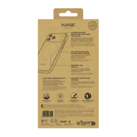 Coque antibact&eacute;rienne antichoc magn&eacute;tique invisible Fabriqu&eacute; Avec du 75% Plastique Recycl&eacute; pour Apple iPhone 17 Pro, Transparente