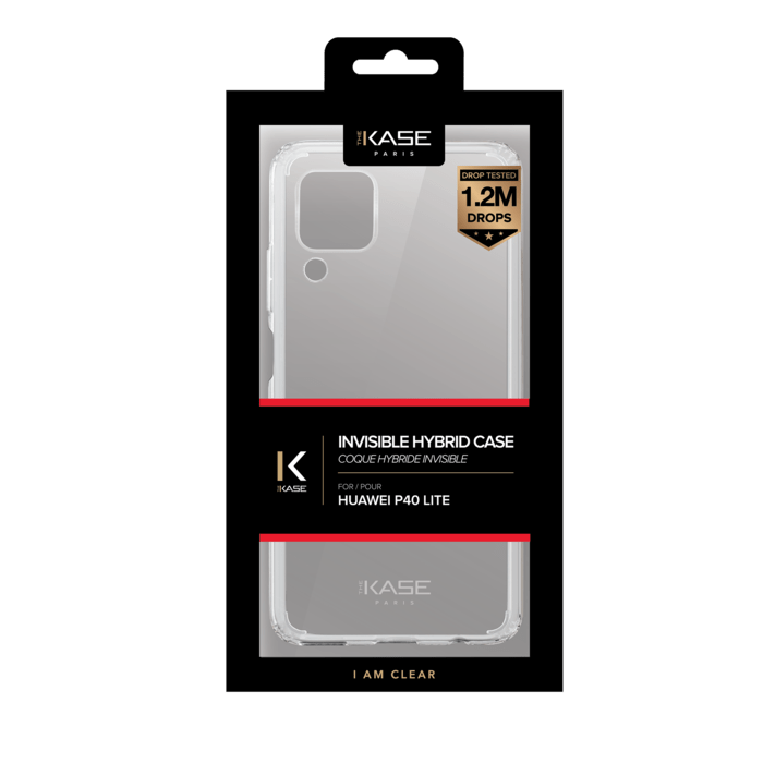 Coque hybride invisible pour Huawei P40 Lite, Transparente