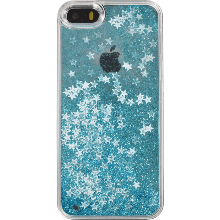 Bling Bling Coque Paillet&eacute;e pour Apple iPhone 5/5s/5C/SE, Bleu Neige