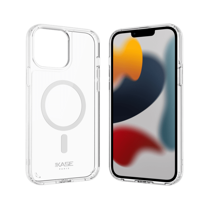 Coque antibact&eacute;rienne antichoc magn&eacute;tique invisible pour Apple iPhone 13 Pro, Transparente