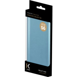 Etui &agrave; clapet pour Samsung Galaxy S6, Bleu Topaze